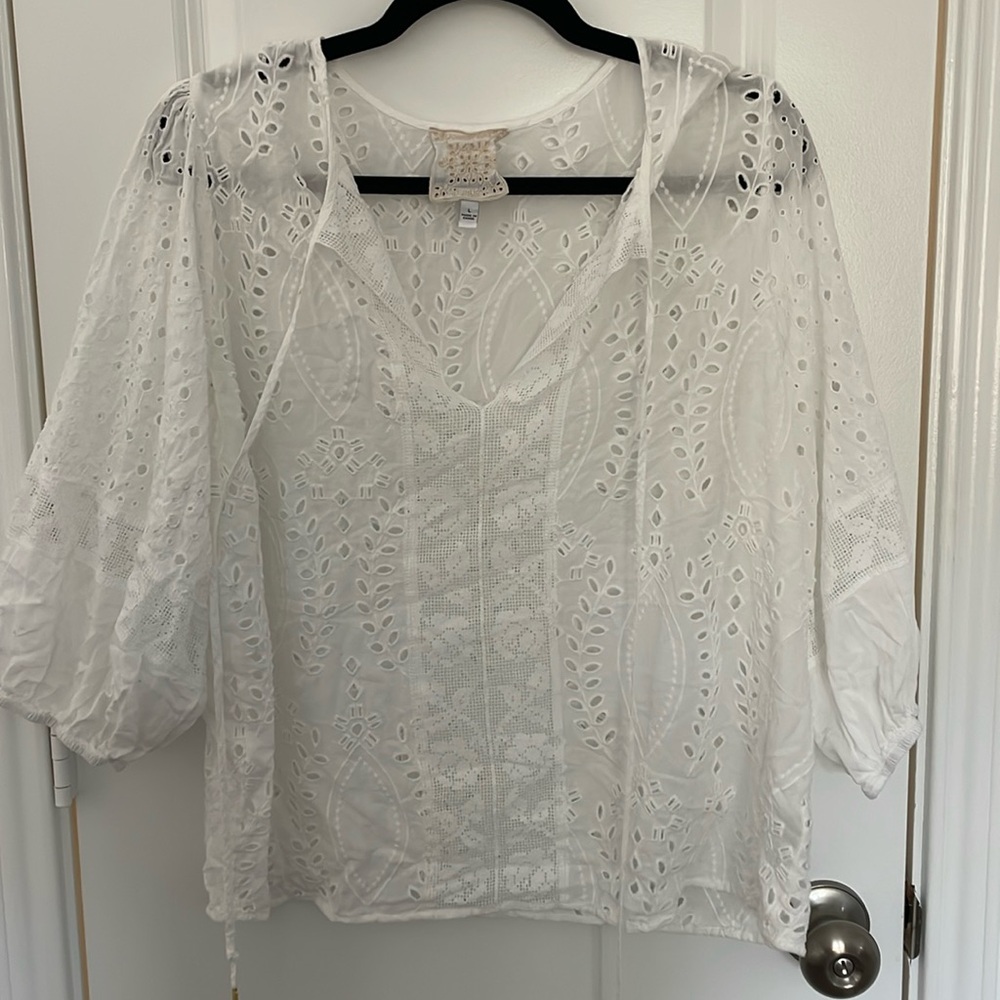 Johnny Was Eyelet Top